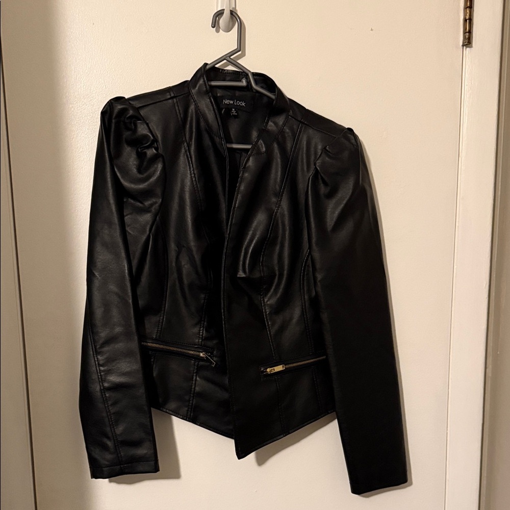 New Look Women's Black Leather Jacket